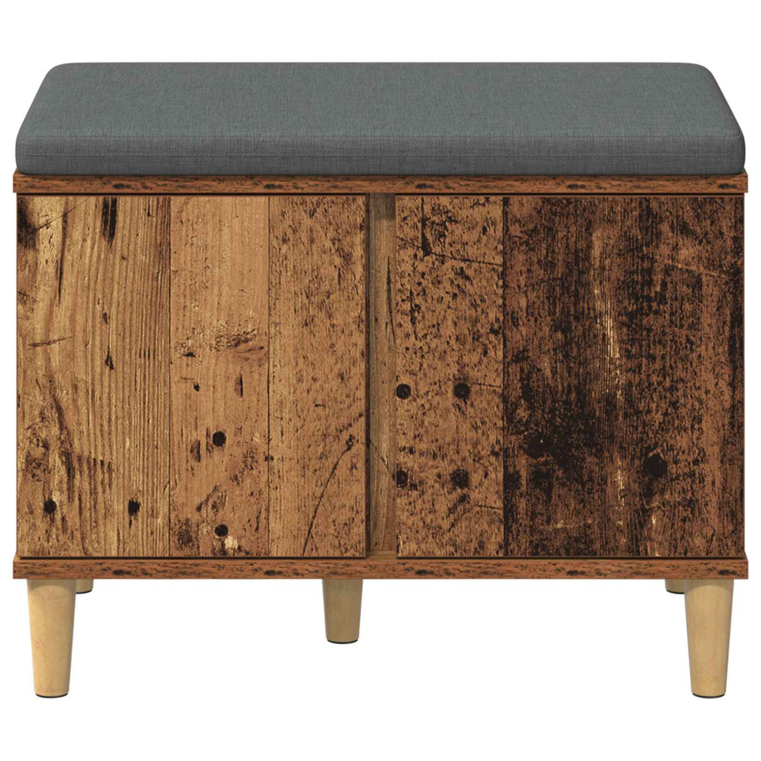 Hallbænk Gammelt træ 60 x 38 x 46 cm Kunstigt træ og stof
