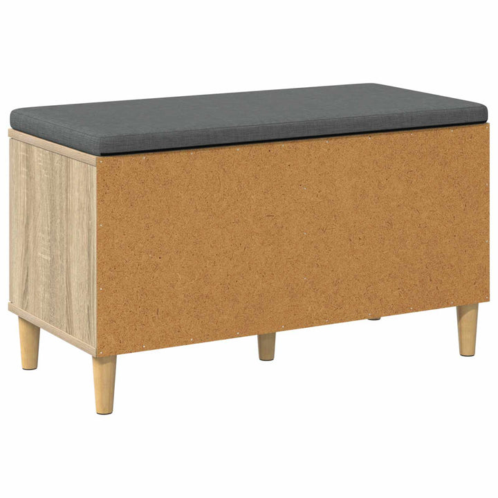 Hallbænk med dør Sonoma eg 80 x 38 x 46 cm Kunstigt træ og stof