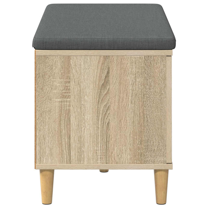 Hallbænk med dør Sonoma eg 80 x 38 x 46 cm Kunstigt træ og stof