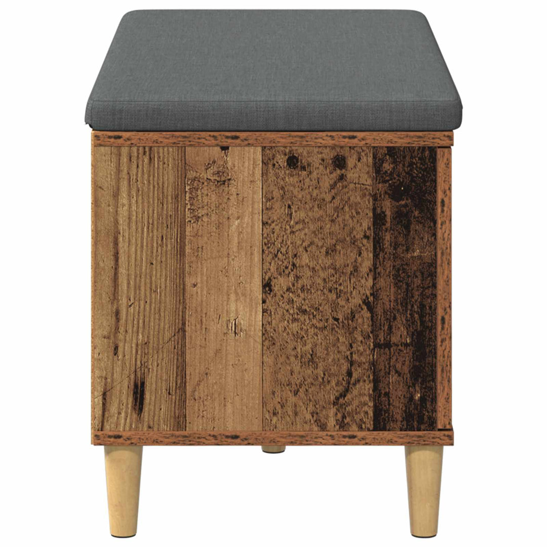 Hallbænk Gammelt træ 80 x 38 x 46 cm Kunstigt træ og stof