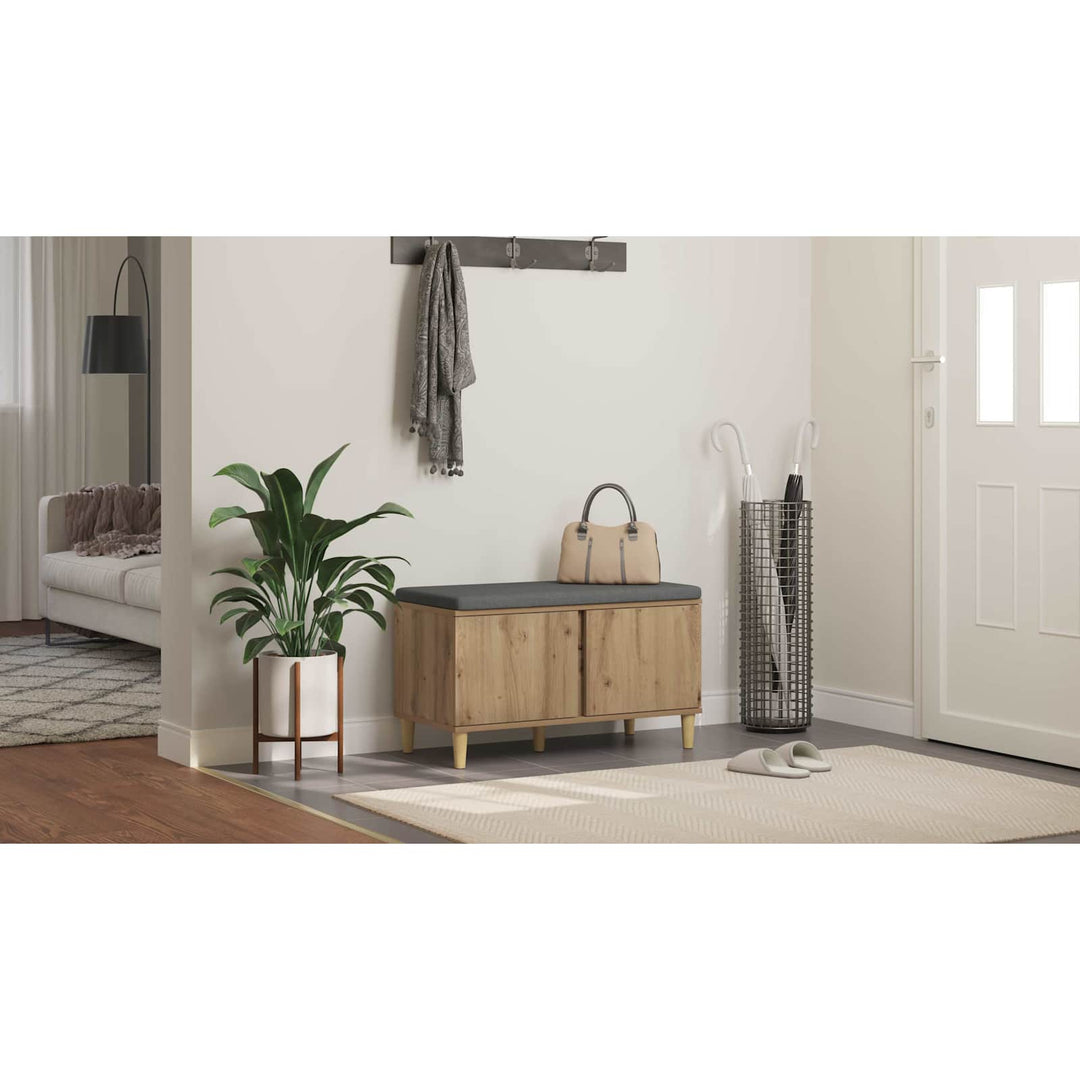 Hallbænk Artisan Eg 80 x 38 x 46 cm Kunstigt træ og stof