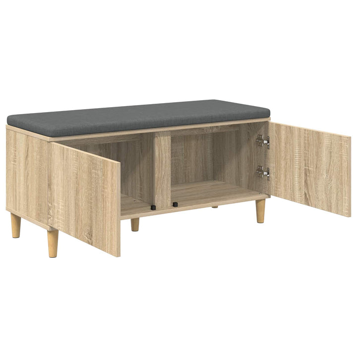 Hallbænk Sonoma eg 100 x 38 x 46 cm Kunstigt træ og stof