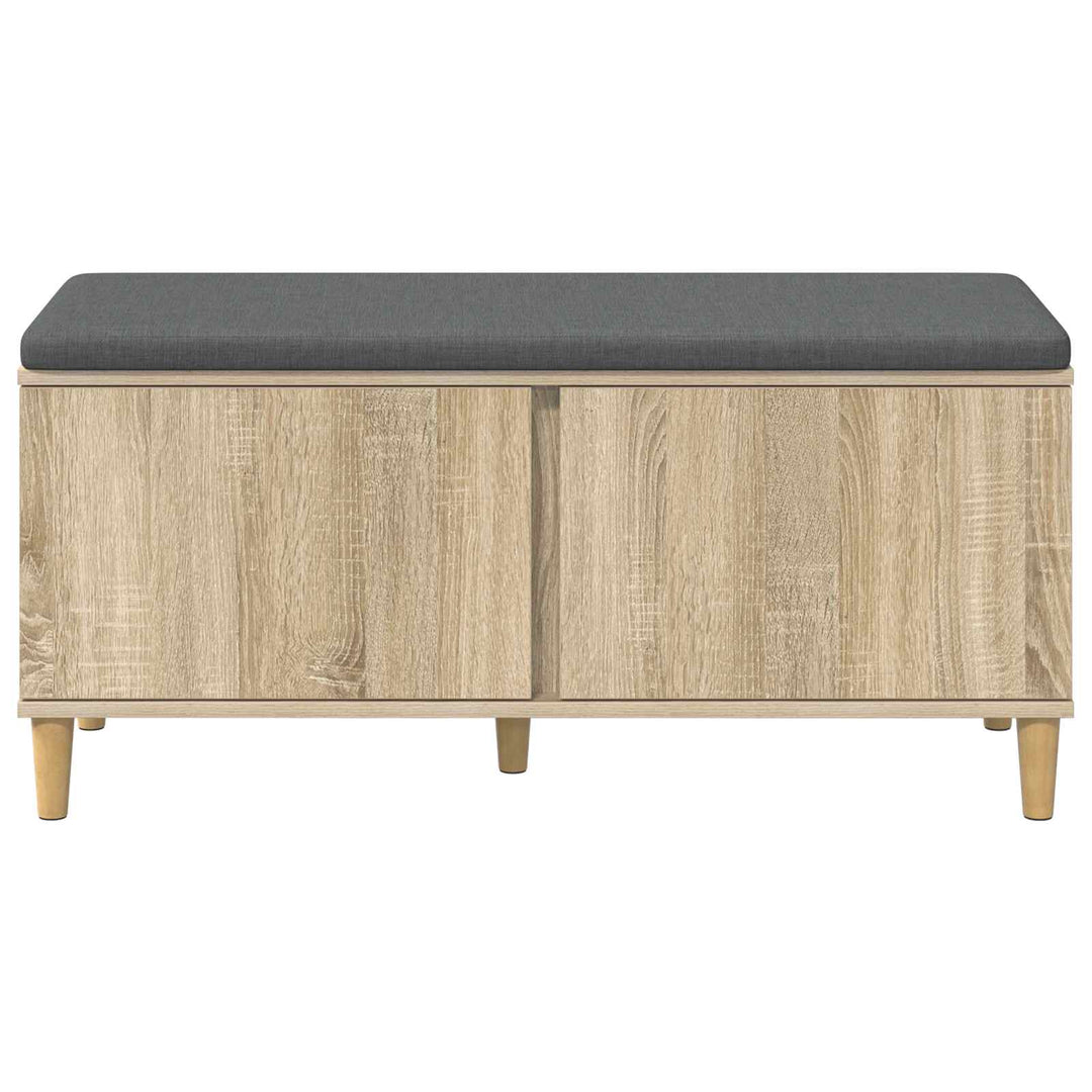 Hallbænk Sonoma eg 100 x 38 x 46 cm Kunstigt træ og stof