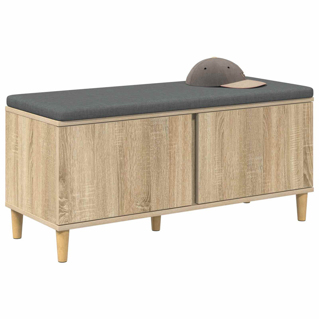Hallbænk Sonoma eg 100 x 38 x 46 cm Kunstigt træ og stof