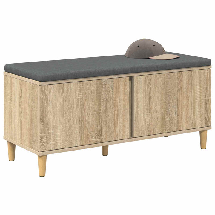 Hallbænk Sonoma eg 100 x 38 x 46 cm Kunstigt træ og stof