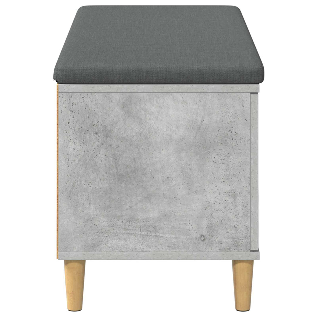 Hallbænk med dør BetonGrå 100 x 38 x 46 cm Kunstigt træ og stof