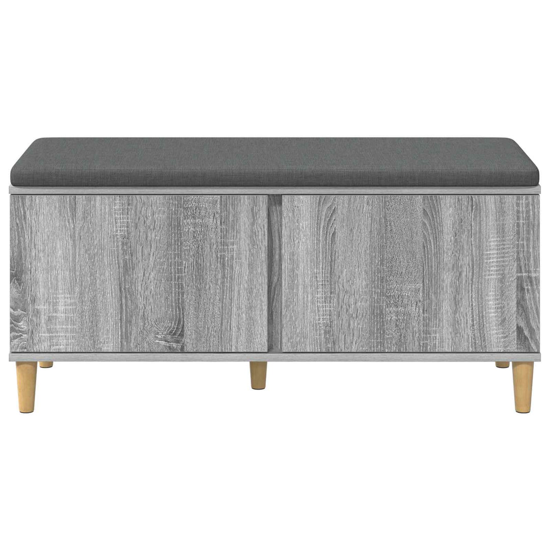 Hallbænk Grå Sonoma 100 x 38 x 46 cm Kunstigt træ og stof