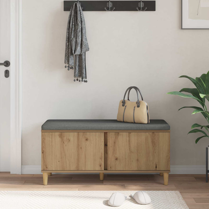 Hallbænk Artisan Eg 100 x 38 x 46 cm Kunstigt træ og stof