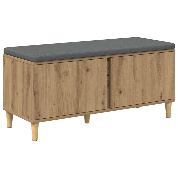 Hallbænk Artisan Eg 100 x 38 x 46 cm Kunstigt træ og stof