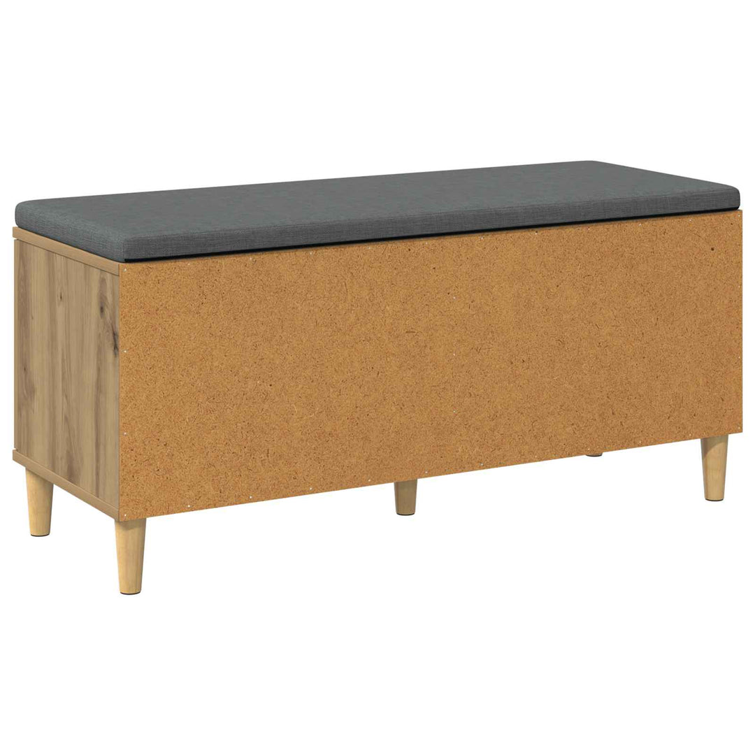 Hallbænk Artisan Eg 100 x 38 x 46 cm Kunstigt træ og stof