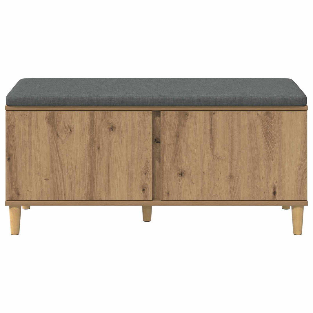 Hallbænk Artisan Eg 100 x 38 x 46 cm Kunstigt træ og stof