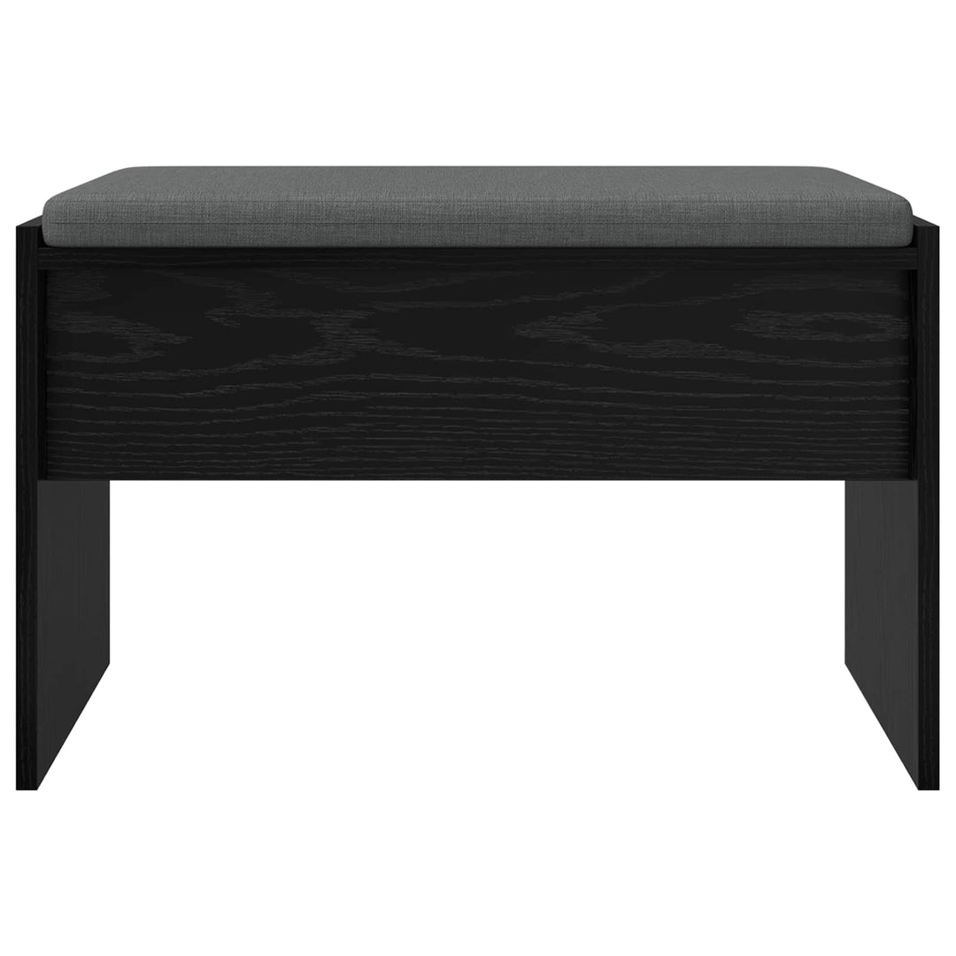 Hallbænk med pude Sort eg 63 x 38 x 40 cm