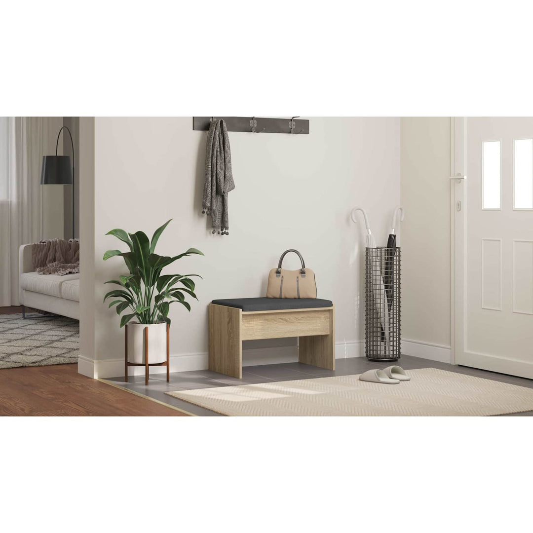 Hallbænk med pude Sonoma eg 63 x 38 x 40 cm