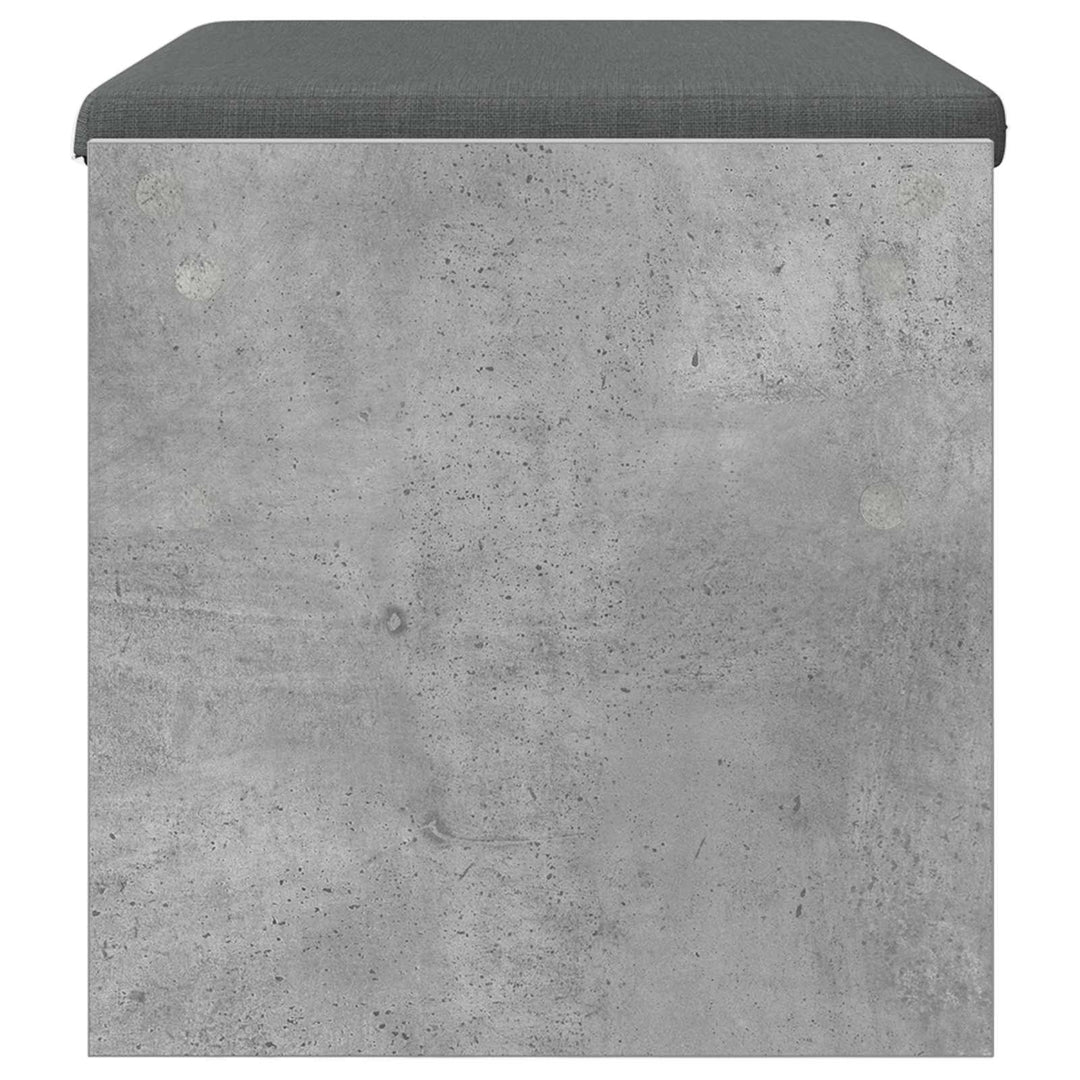 Hallbænk med pude Beton Grå 63 x 38 x 40 cm
