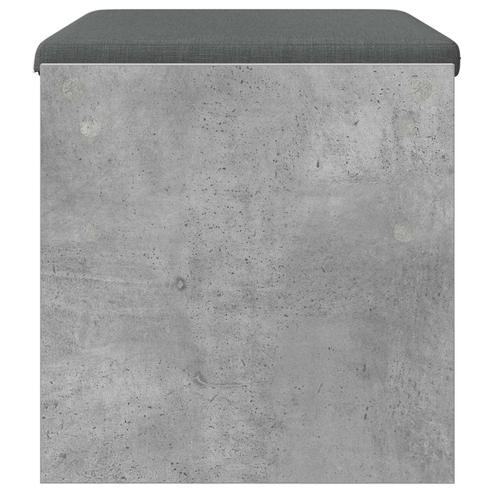 Hallbænk med pude Beton Grå 63 x 38 x 40 cm