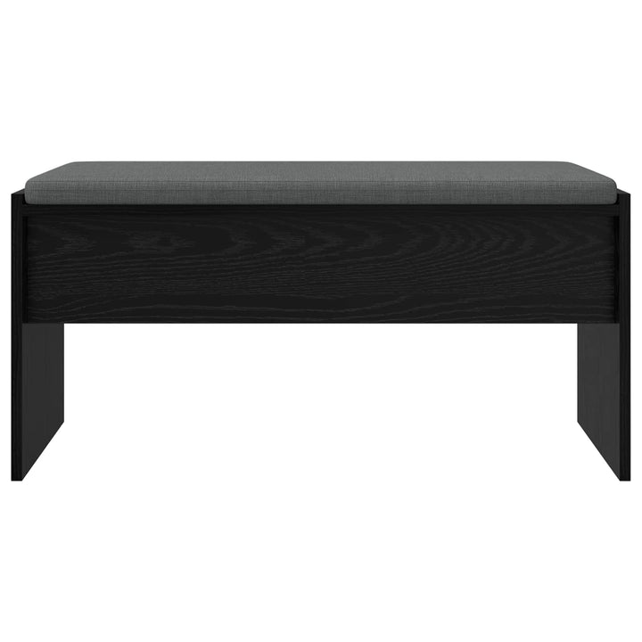 Hallbænk med pude Sort eg 83 x 38 x 40 cm