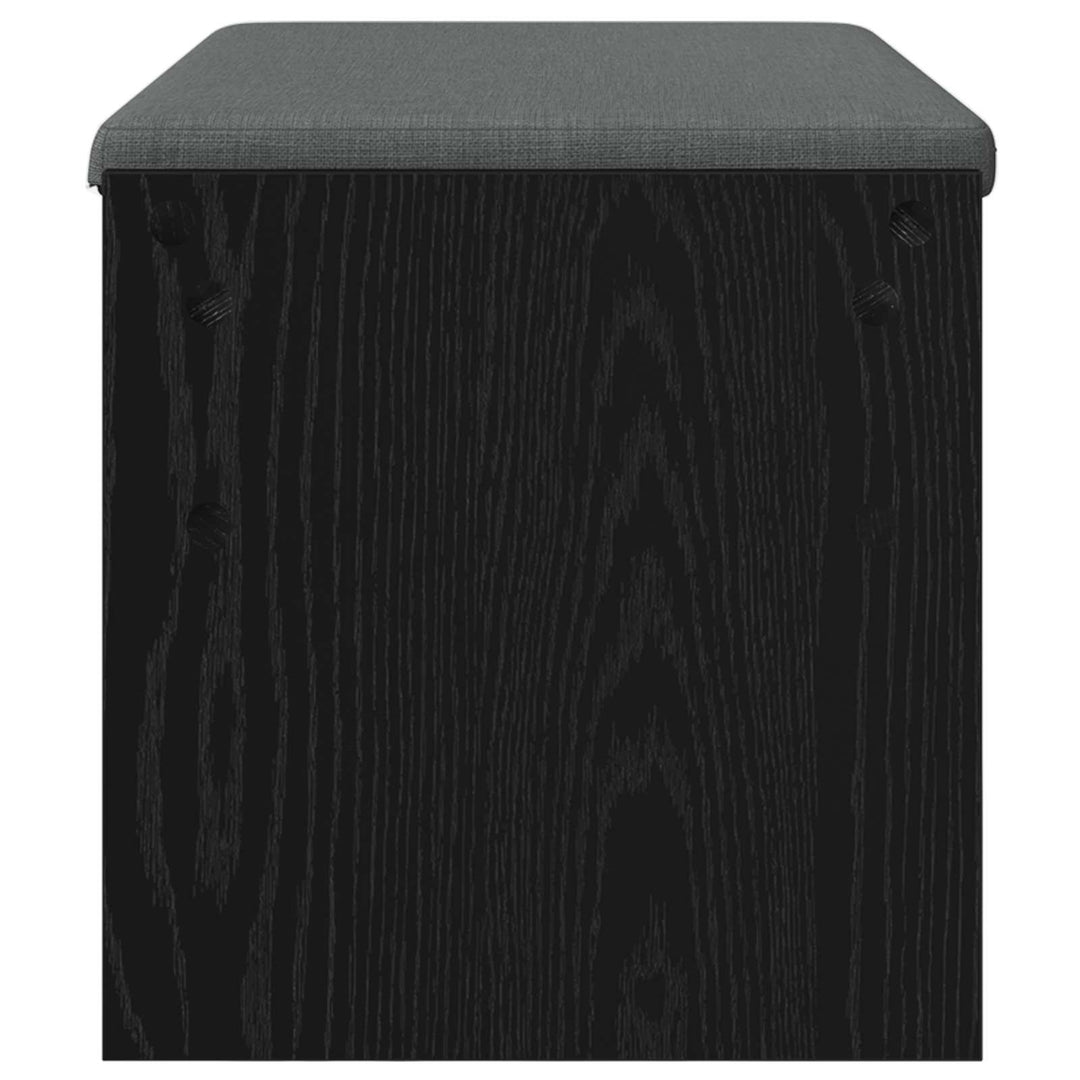Hallbænk med pude Sort eg 83 x 38 x 40 cm
