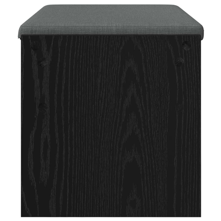 Hallbænk med pude Sort eg 83 x 38 x 40 cm
