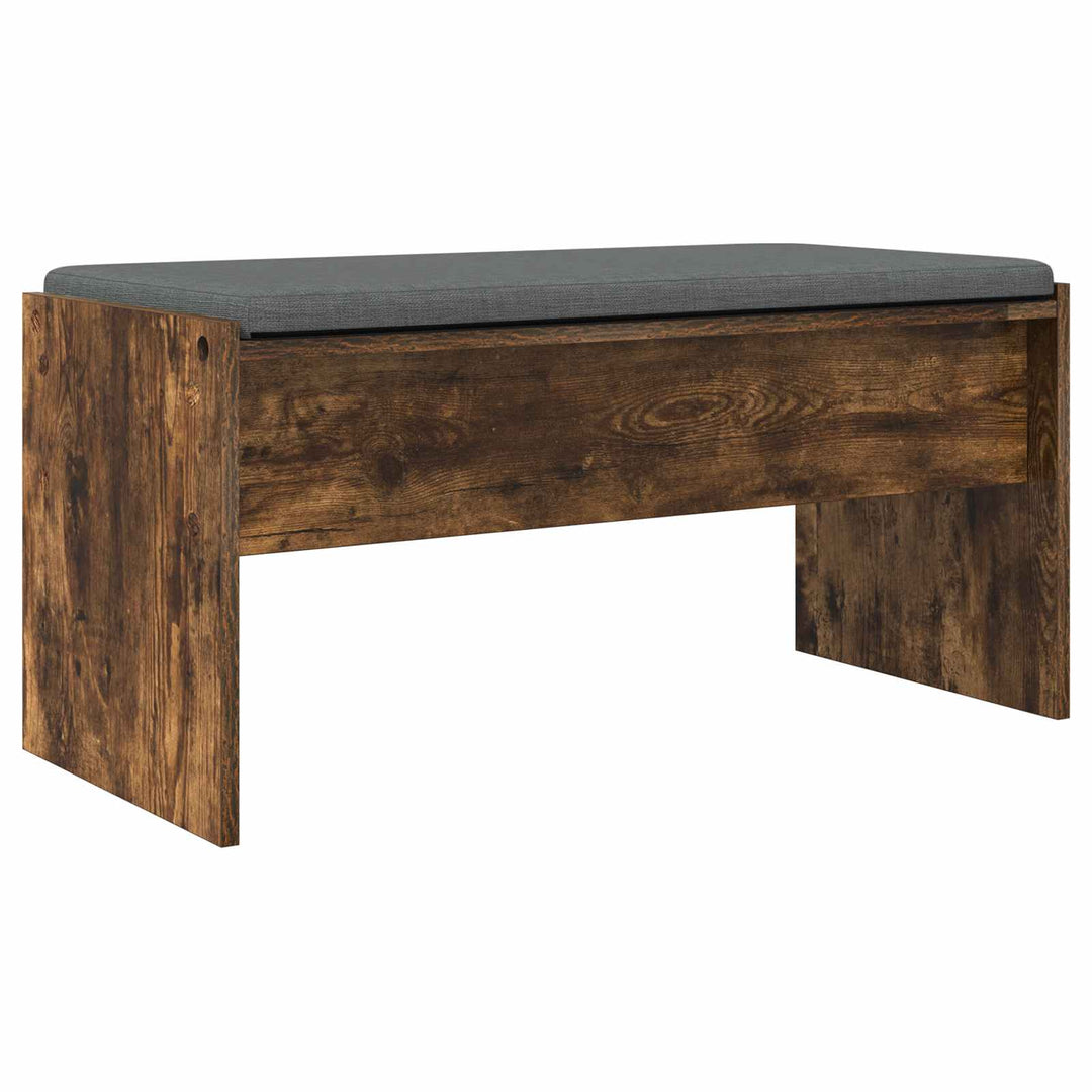 Hallbænk med pude Røget eg 83 x 38 x 40 cm