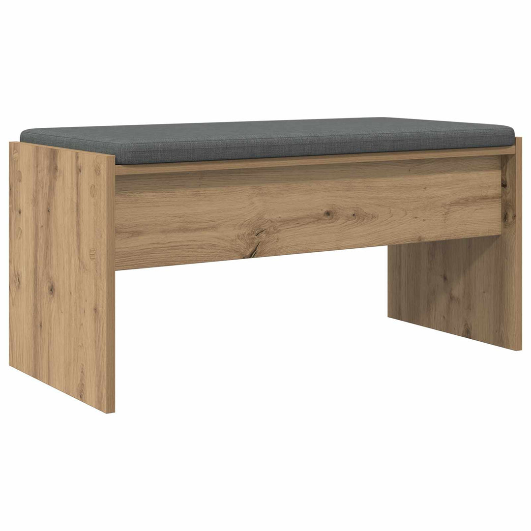 Hallbænk med pude Artisan Egetræ 83 x 38 x 40 cm