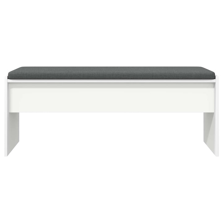 Hallbænk med pude Hvid 103 x 38 x 40 cm