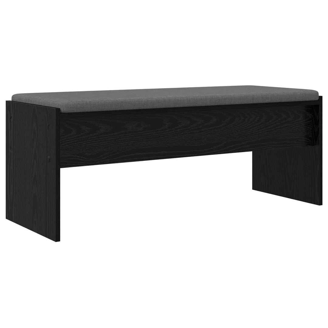 Hallbænk med pude Sort eg 103 x 38 x 40 cm