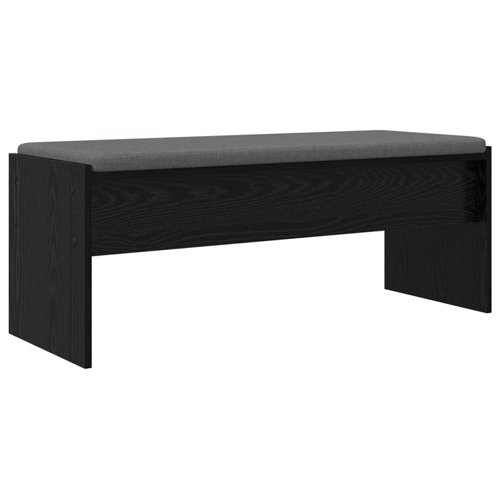 Hallbænk med pude Sort eg 103 x 38 x 40 cm