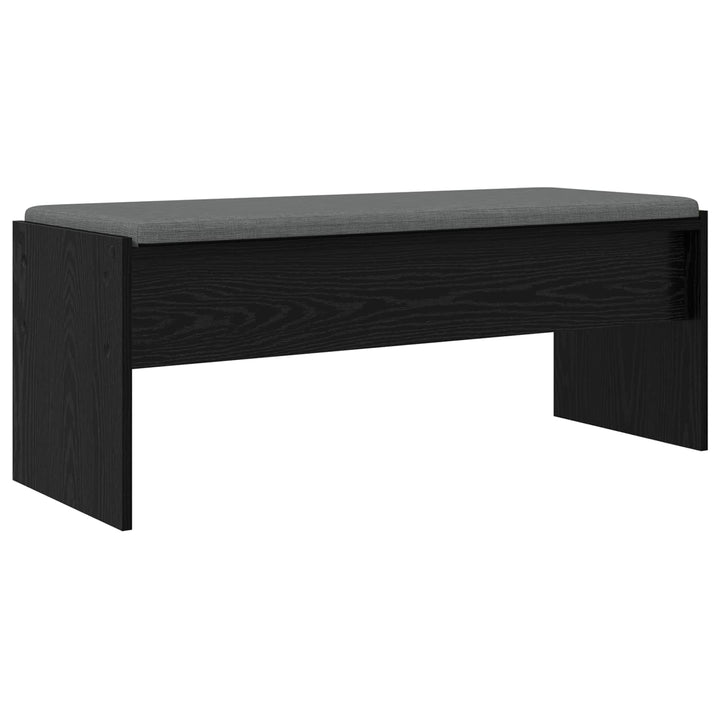Hallbænk med pude Sort eg 103 x 38 x 40 cm