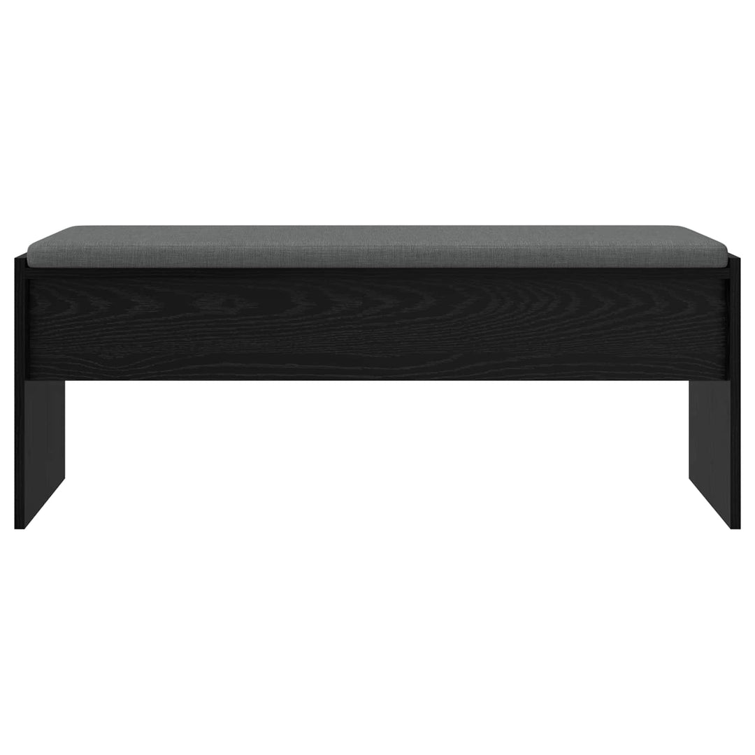 Hallbænk med pude Sort eg 103 x 38 x 40 cm