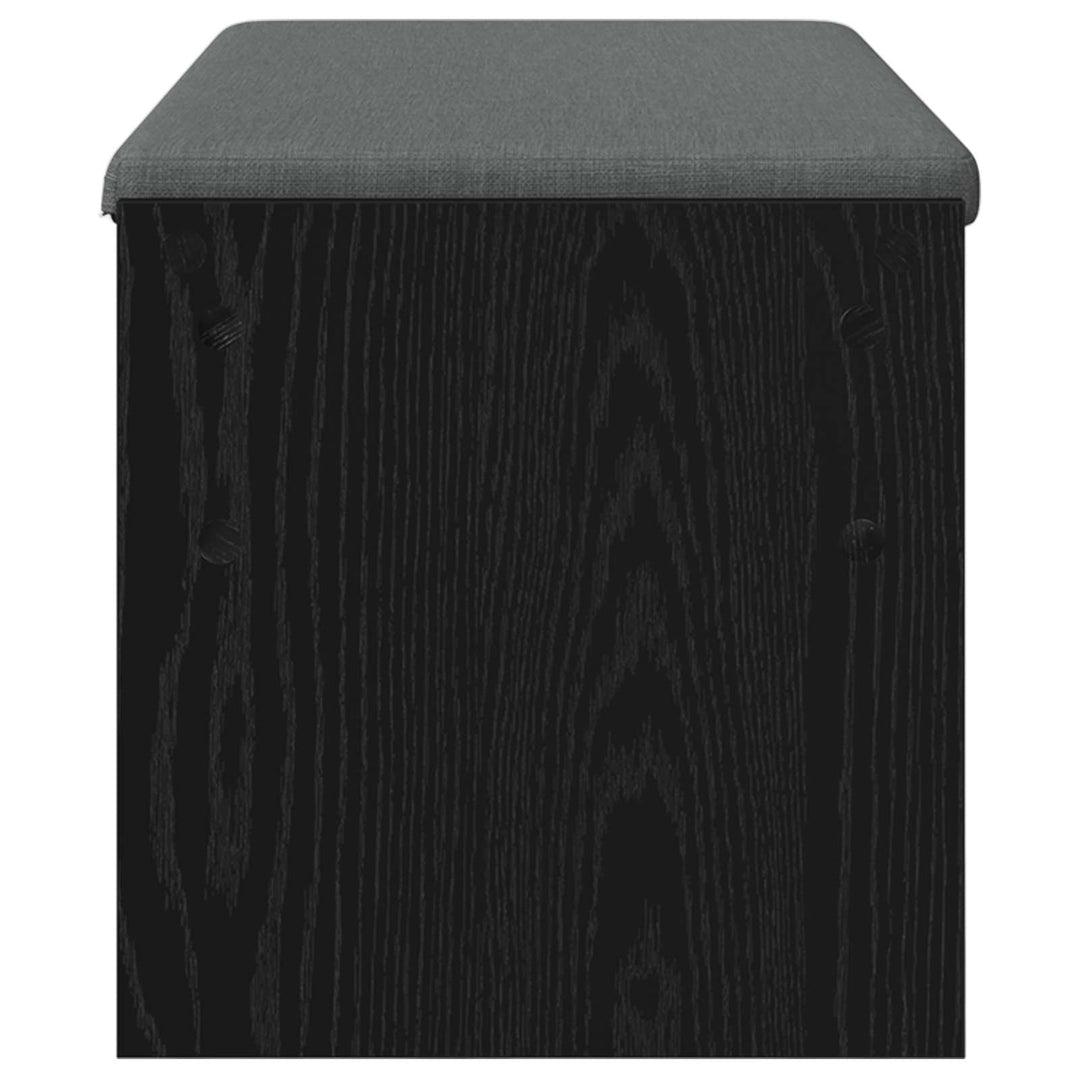 Hallbænk med pude Sort eg 103 x 38 x 40 cm