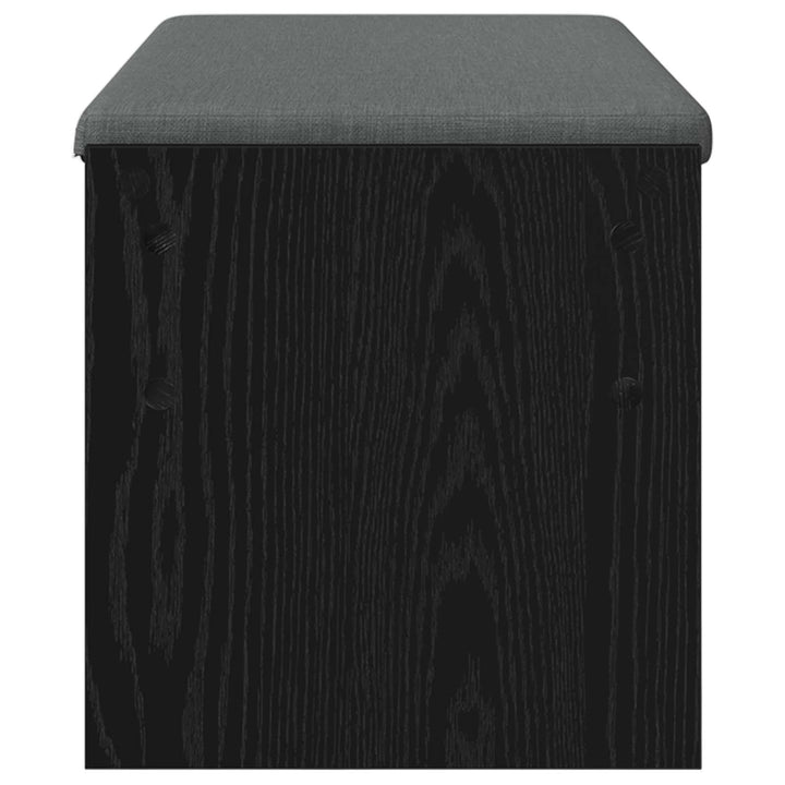 Hallbænk med pude Sort eg 103 x 38 x 40 cm