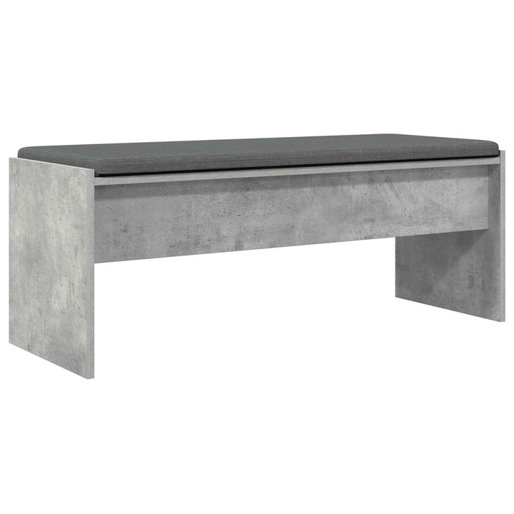 Hallbænk med pude Beton Grå 103 x 38 x 40 cm