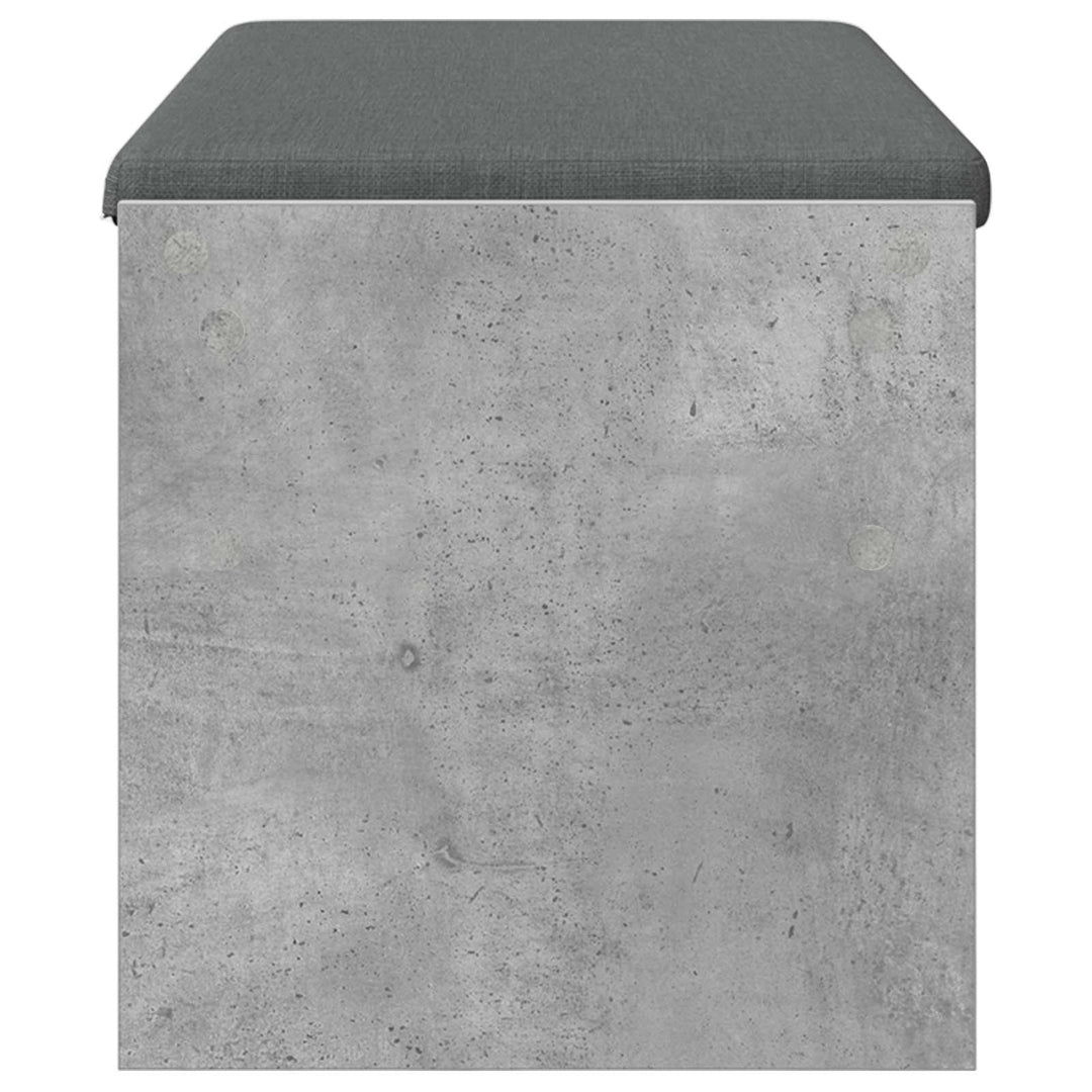 Hallbænk med pude Beton Grå 103 x 38 x 40 cm