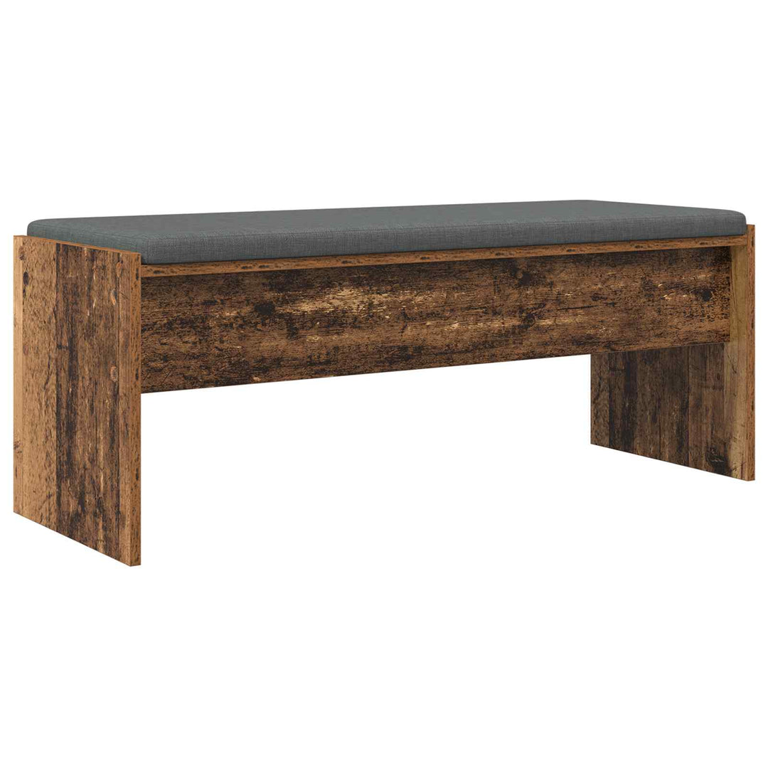 Hallbænk med pude Gammelt træ 103 x 38 x 40 cm
