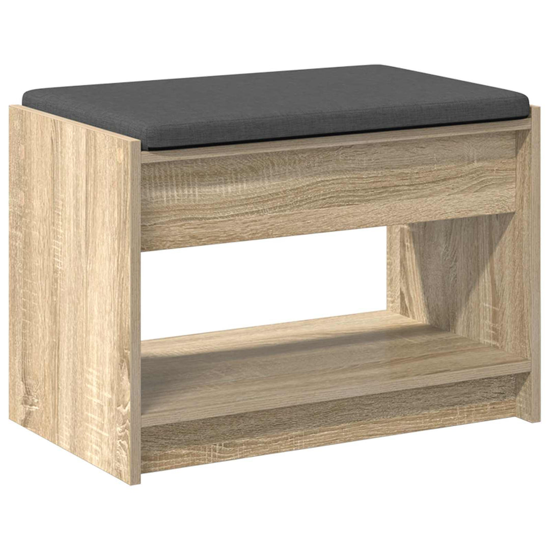 Hallbænk Sonoma eg 63 x 38 x 45 cm Kunstigt træ og stof