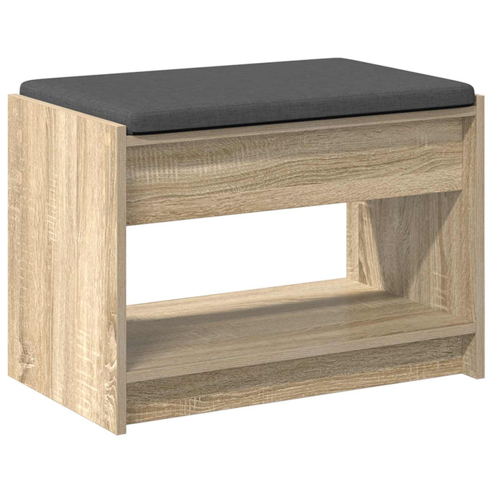 Hallbænk Sonoma eg 63 x 38 x 45 cm Kunstigt træ og stof