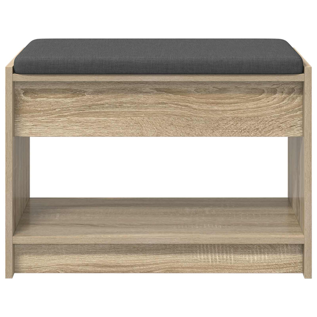Hallbænk Sonoma eg 63 x 38 x 45 cm Kunstigt træ og stof