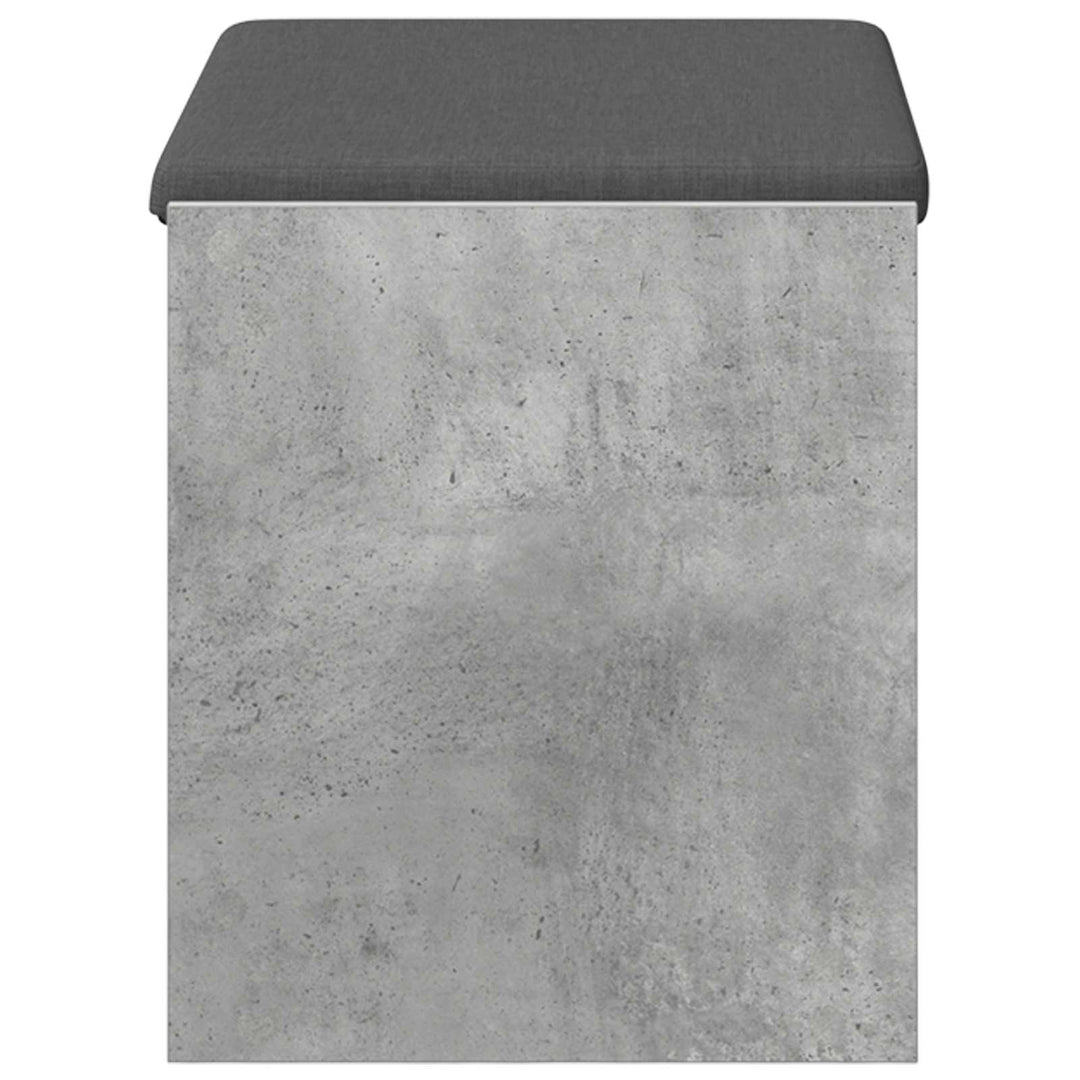 Hallbænk med pude BetonGrå 63 x 38 x 45 cm Kunstigt træ og stof