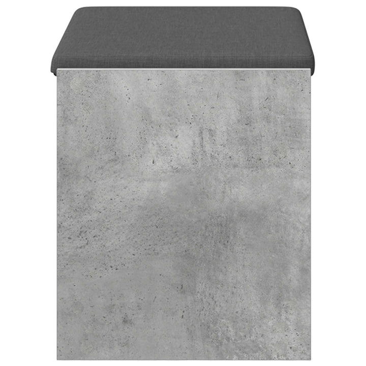 Hallbænk med pude BetonGrå 63 x 38 x 45 cm Kunstigt træ og stof