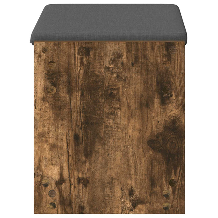 Hallbænk med pude Røget Eg 63 x 38 x 45 cm Kunstigt træ og stof