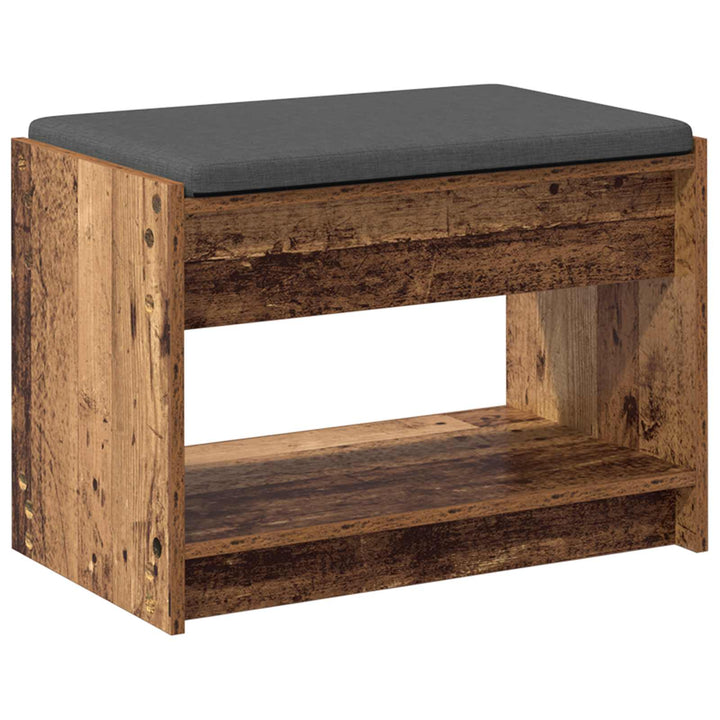 Hallbænk Gammelt træ 63 x 38 x 45 cm Kunstigt træ og stof