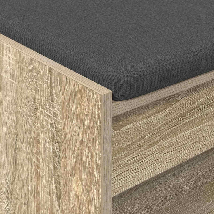Hallbænk Sonoma eg 83 x 38 x 45 cm Kunstigt træ og stof