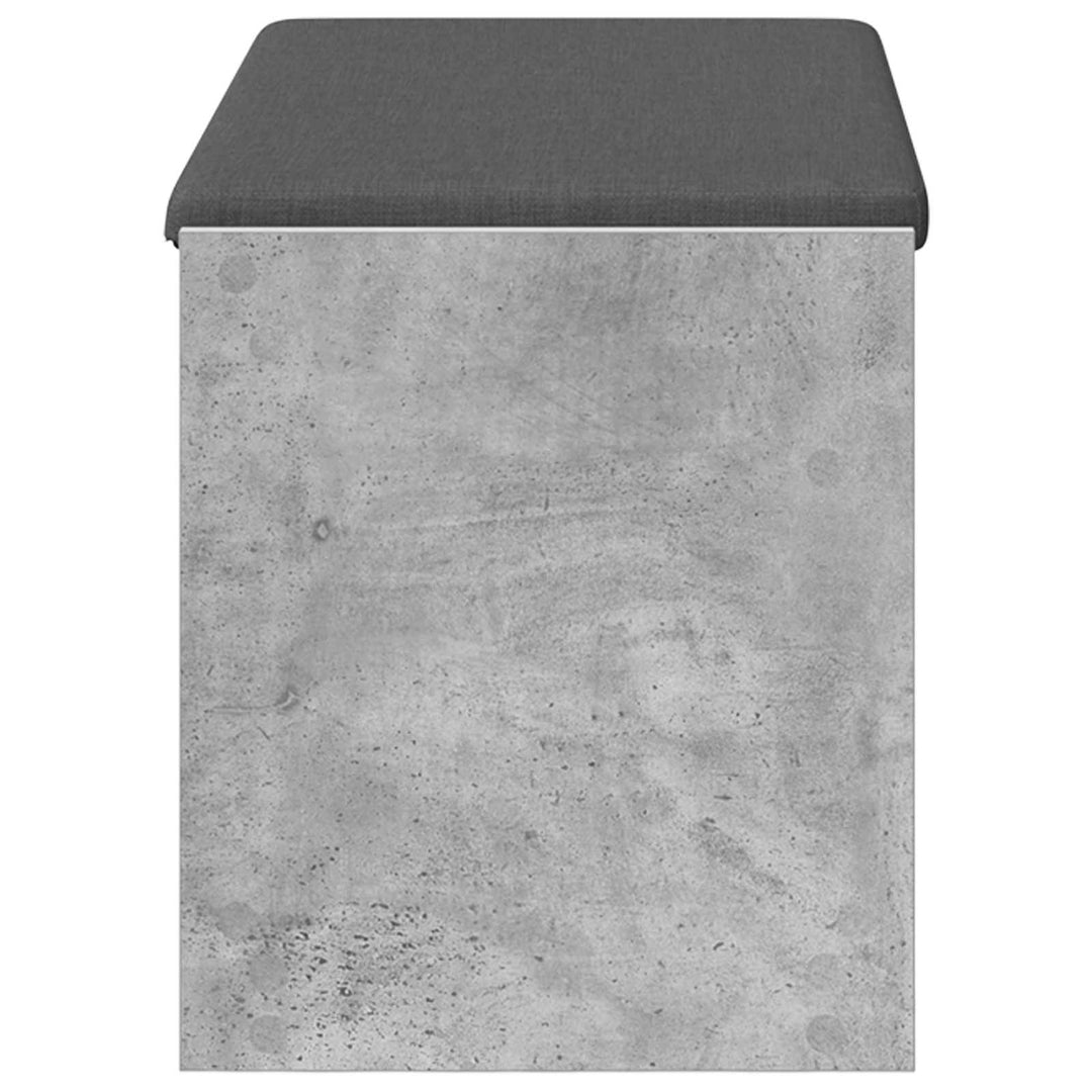 Hallbænk med pude BetonGrå 83 x 38 x 45 cm Kunstigt træ og stof
