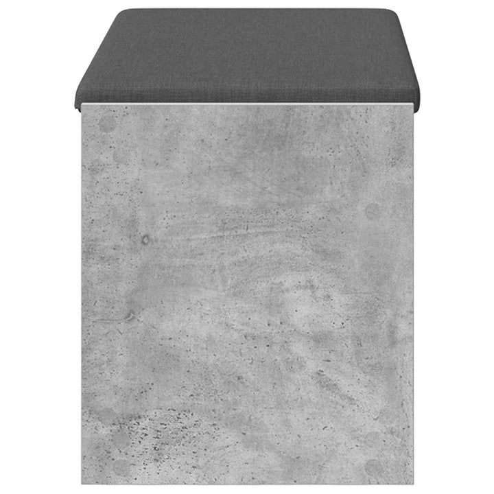 Hallbænk med pude BetonGrå 83 x 38 x 45 cm Kunstigt træ og stof