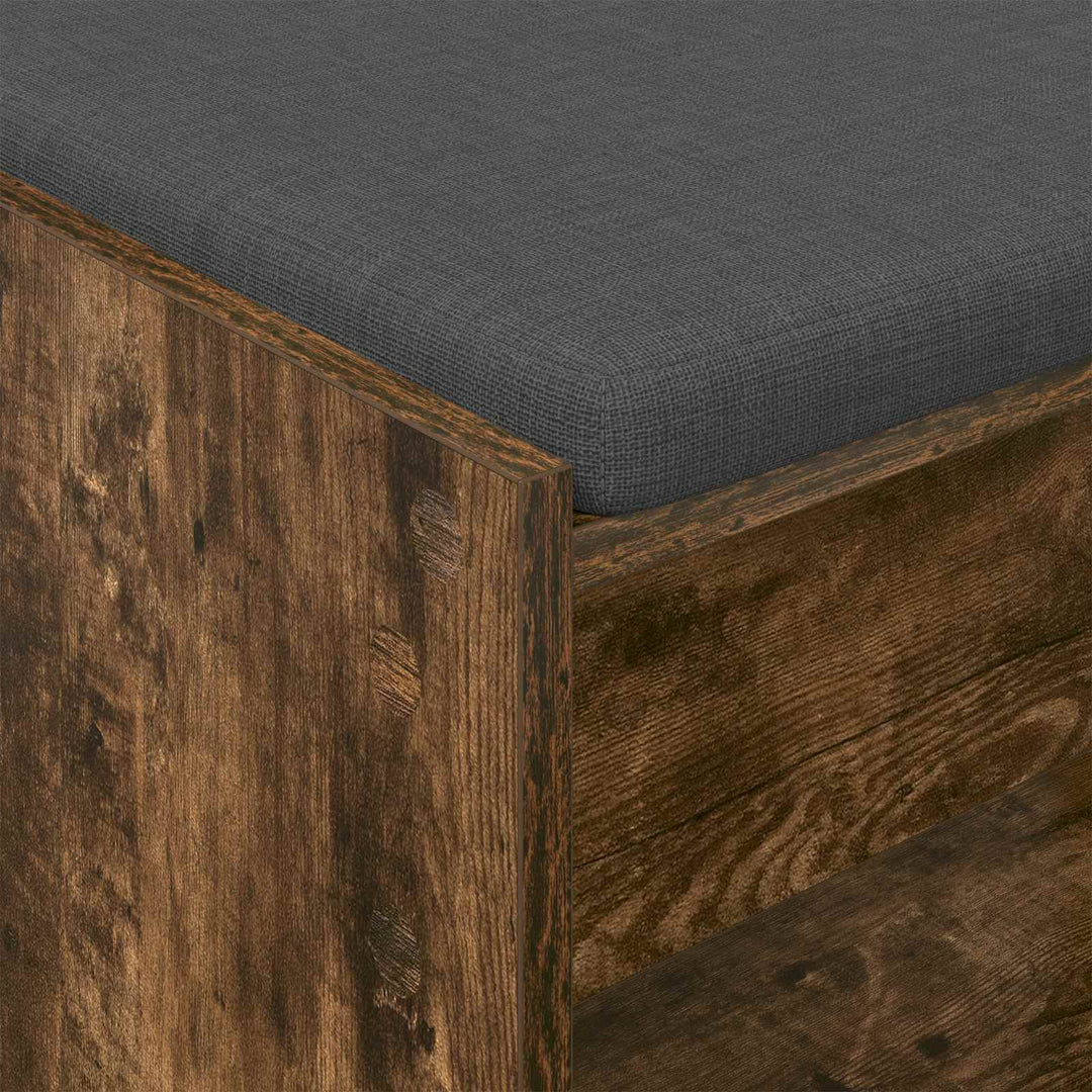 Hallbænk med pude Røget Eg 83 x 38 x 45 cm Kunstigt træ og stof