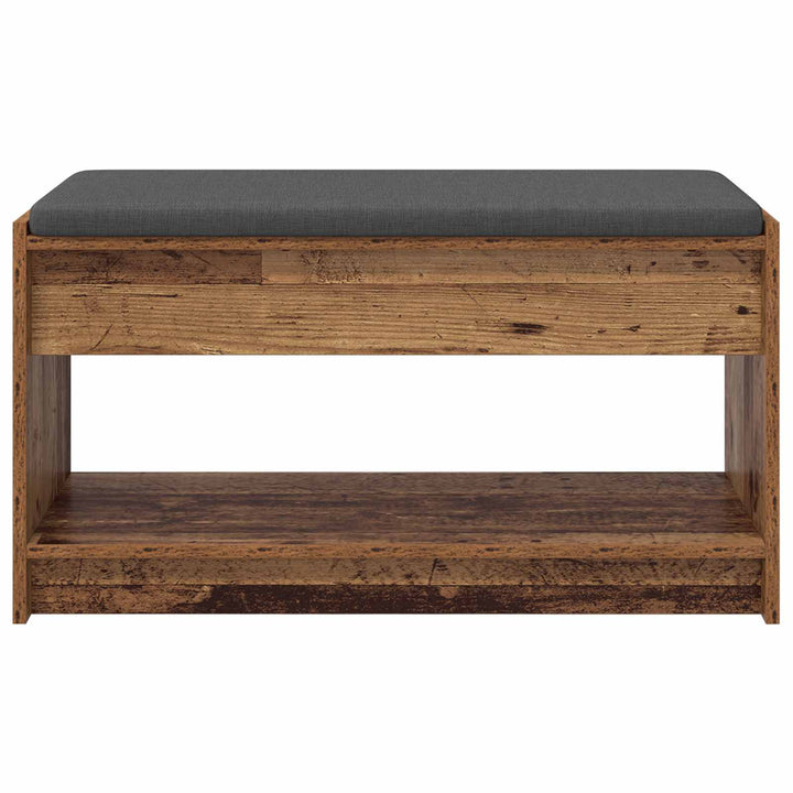 Hallbænk Gammelt træ 83 x 38 x 45 cm Kunstigt træ og stof