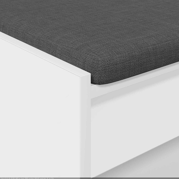 Hallbænk med pude Hvid 103 x 38 x 45 cm Kunstigt træ og stof