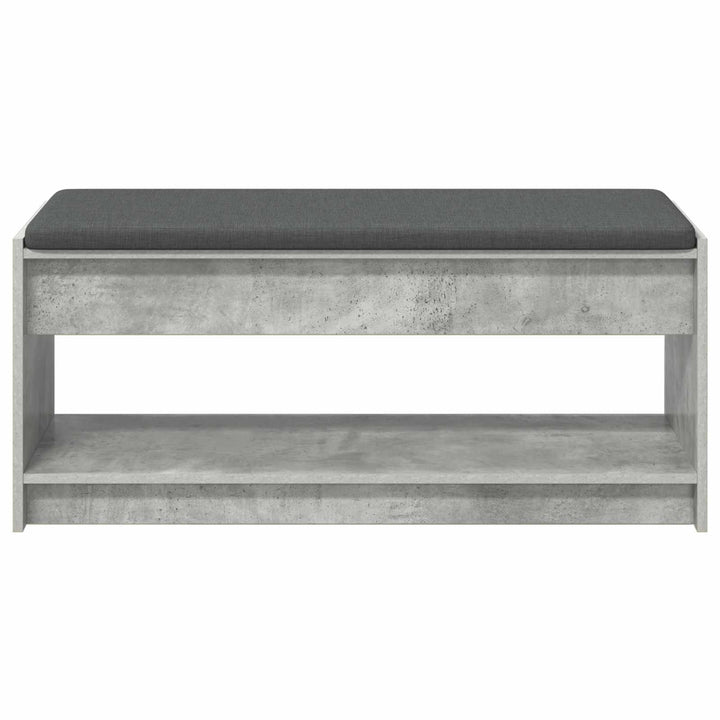 Hallbænk BetonGrå 103 x 38 x 45 cm Kunstigt træ og stof