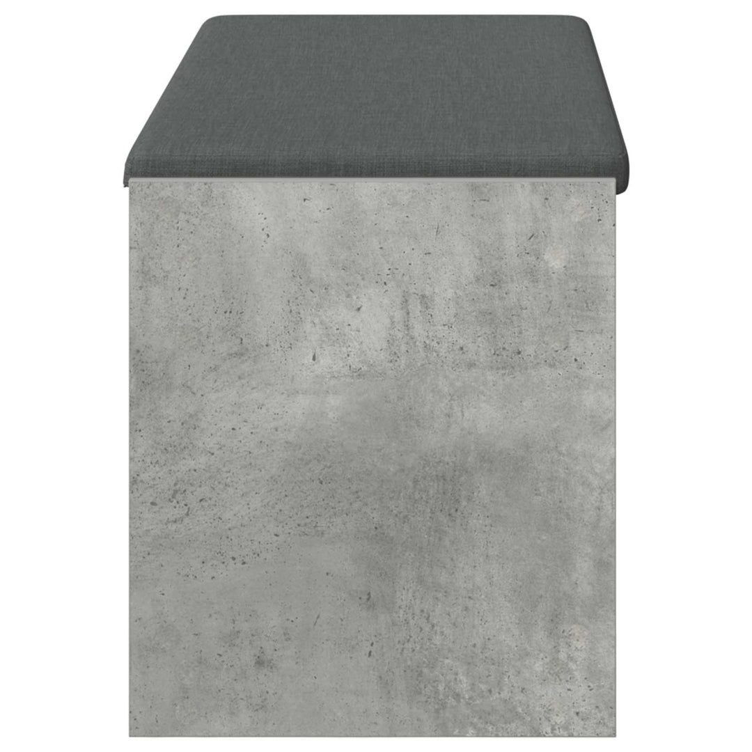 Hallbænk BetonGrå 103 x 38 x 45 cm Kunstigt træ og stof