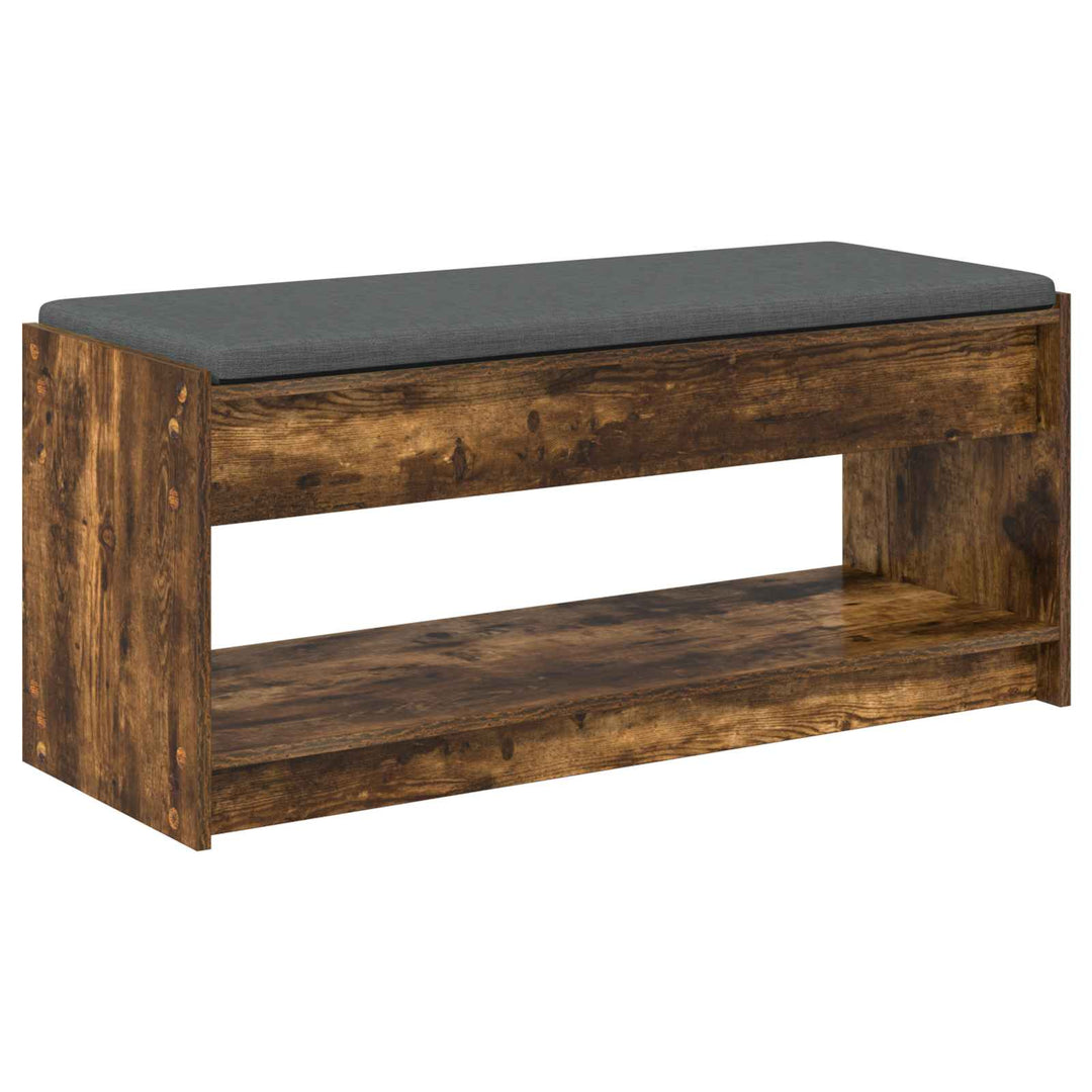 Hallbænk Røget Eg 103 x 38 x 45 cm Kunstigt træ og stof